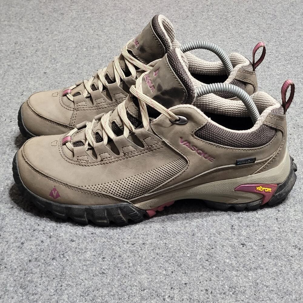 Vasque Shoes Womens 10M Talus Trek Low UltraDry Waterproof Leather Hiking Vibram